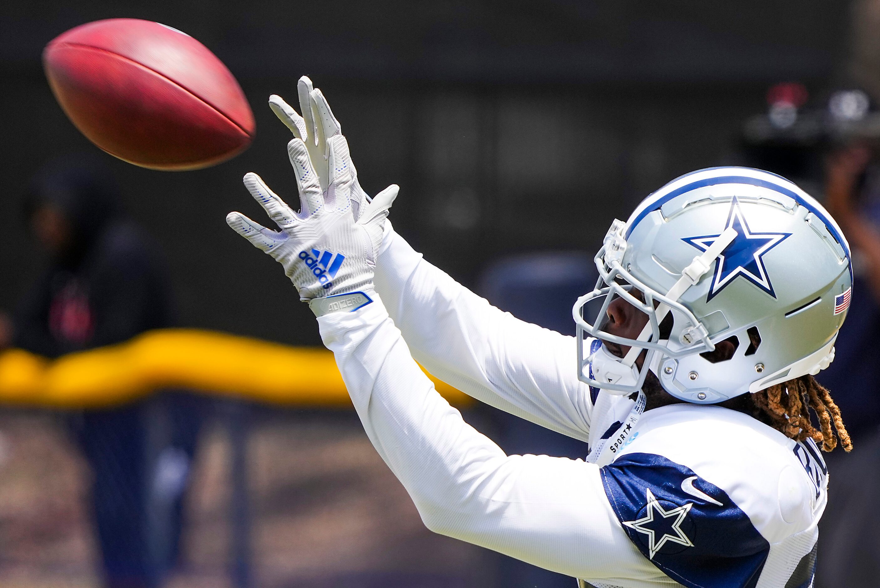 Dallas Cowboys wide receiver Noah Brown (85) catches a pass during a practice at training...