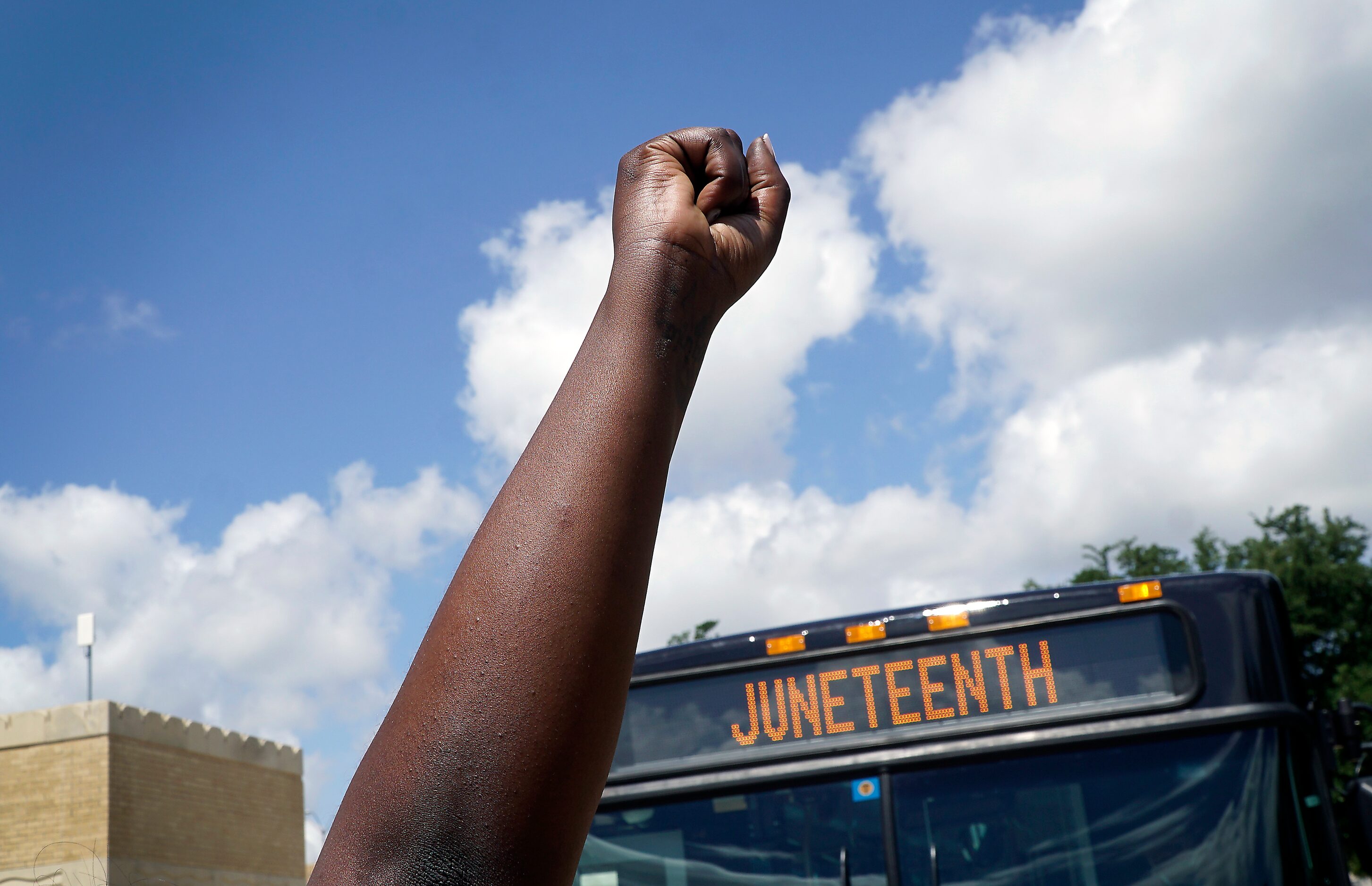 Hundreds of people participated in a parade in Fort Worth as 93-year old activist Opal Lee...