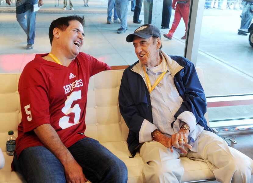 May 25, 2014; Indianapolis, IN, USA; Dallas Mavericks owner Mark Cuban and actor Jim Nabors...