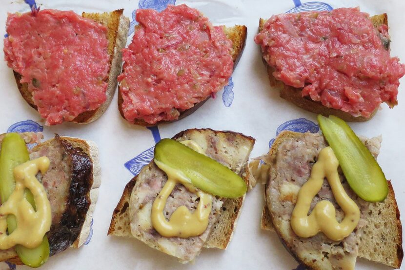 Steak tartare and meatloaf at Nase Maso in Prague 