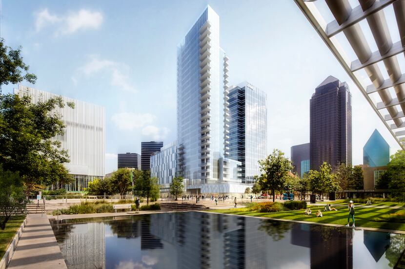 Developer Craig Hall's planned Arts District high-rise will include a luxury hotel and...