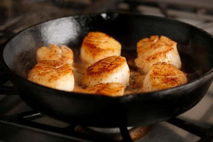 
Sea scallops will caramelize deliciously if you follow a few simple caveats. Pat them dry...