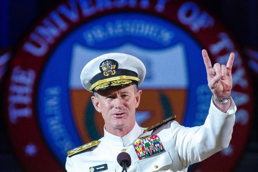 Former Naval Adm. William H. McRaven, an alumnus of the University of Texas at Austin, does...