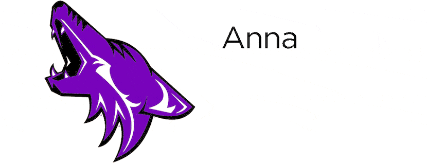 Anna's Coyotes logo has some differences from the Arizona Coyotes. Can you spot them?