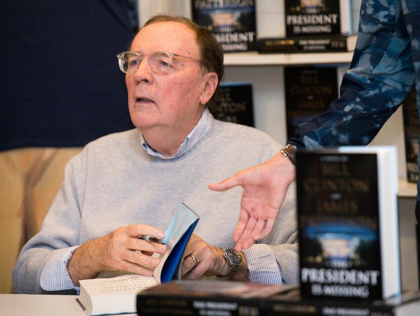 James Patterson signs copies of The President is Missing in Huntington, N.Y. on June 28, 2018.