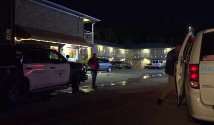 An image of the investigation scene taken from footage shot by Metro Video Dallas/Fort Worth.