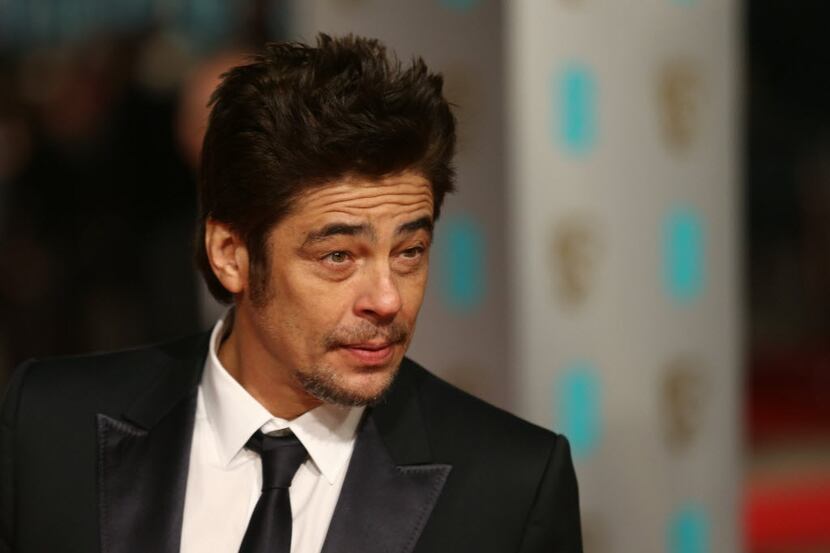 Puerto Rican actor Benicio Del Toro poses on arrival for the BAFTA British Academy Film...