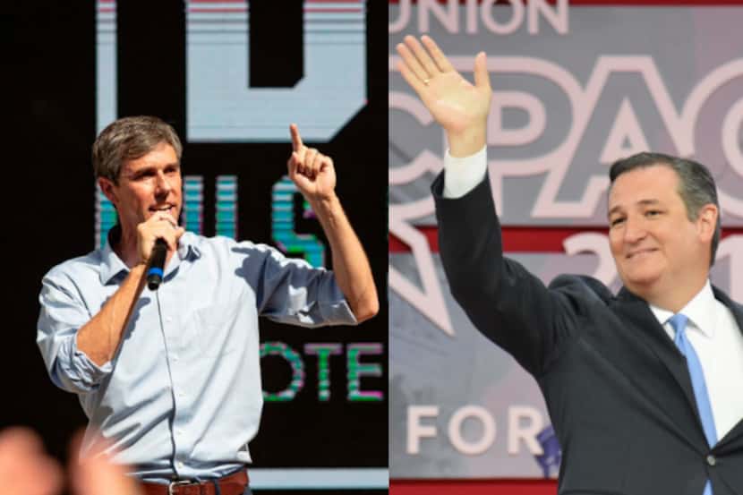 Beto O’Rourke y Ted Cruz libran una batalla palmo a palmo por un curul en el Senado. Getty...