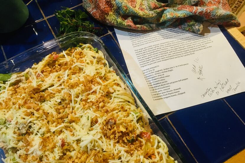 Chicken Spaghetti is June Naylor's update to a 1928 recipe from her dad's mother's 'The...