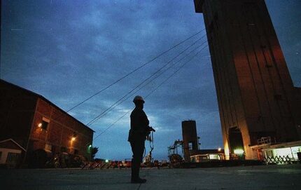 An African Rainbow Minerals gold mine in Orkney, South Africa. (AP File Photo)