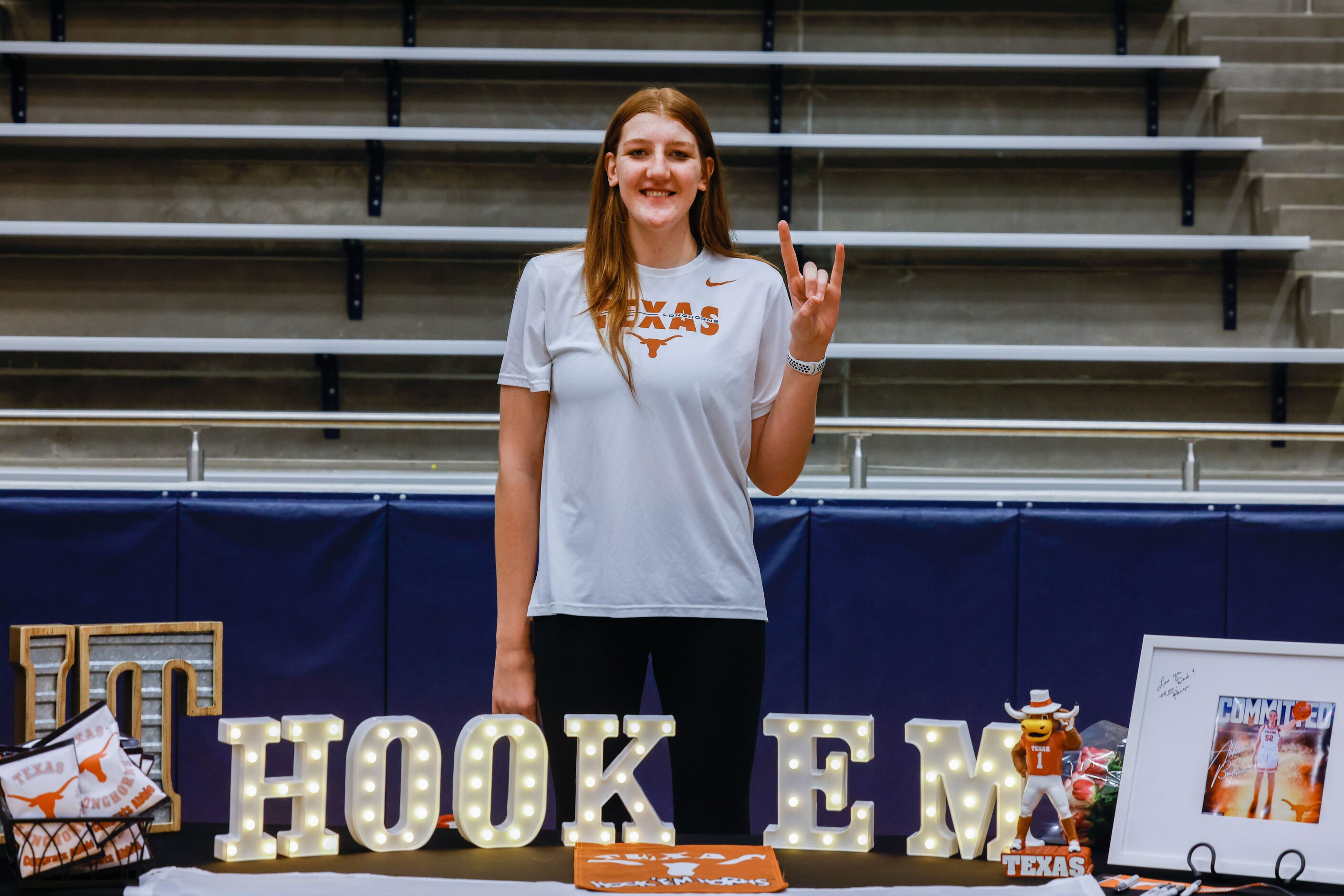 Abbie Boutilier during the signing day ceremony in Flower Mound on Wednesday, Nov. 9, 2022....