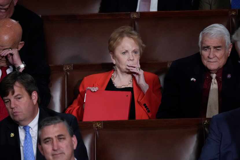 Rep. Kay Granger, R-Fort Worth, chair of the House Appropriations Committee, looks on as the...