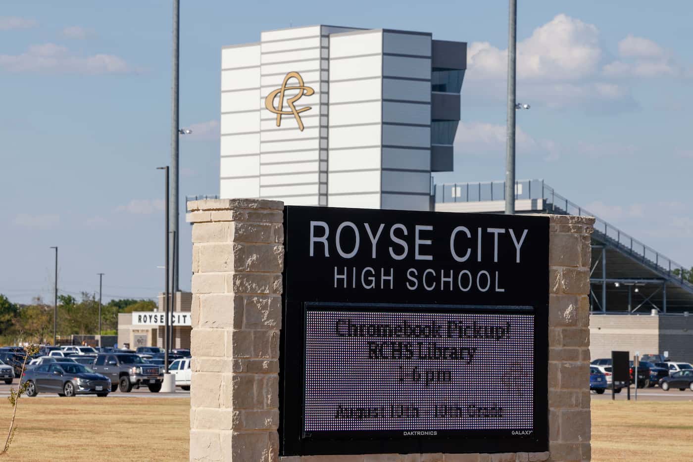 The Royse City High School football stadium is shown on Aug. 11.