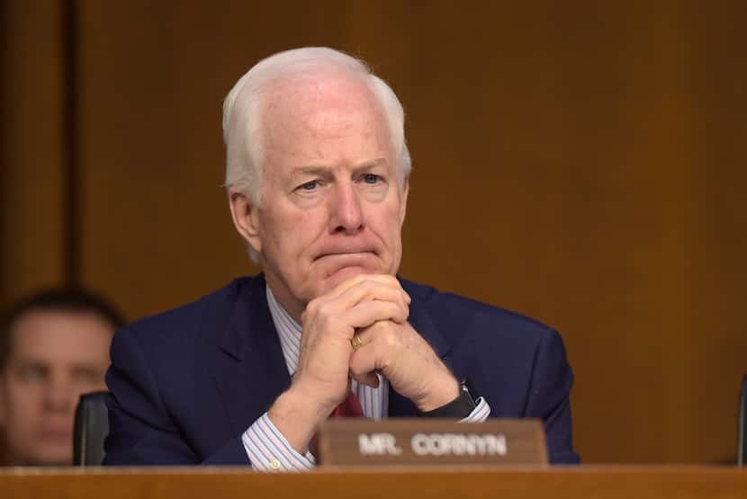 Sen. John Cornyn, R-Texas, listens to testimony during a hearing about the Foreign...
