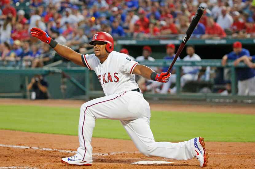 Texas Rangers third baseman Adrian Beltre (29) is pictured during the Houston Astros vs. the...