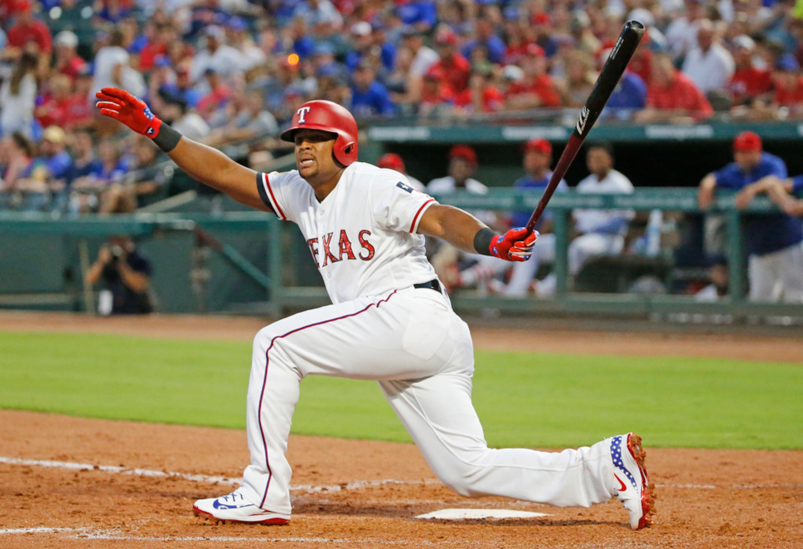 Texas Rangers third baseman Adrian Beltre (29) is pictured during the Houston Astros vs. the...