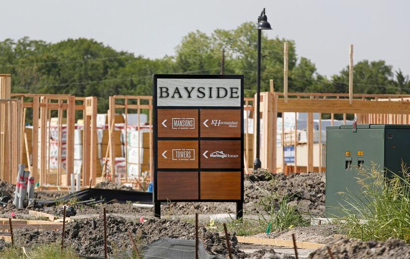 Construction continues on the Bayside development in Rowlett, photographed on Thursday, July...
