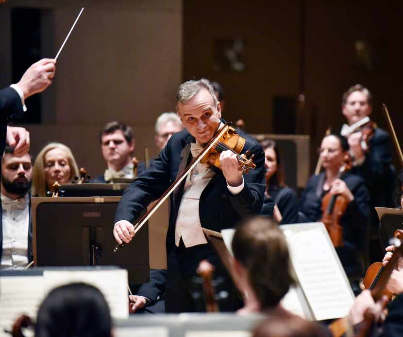 Guest violinist Gil Shaham performs with the Dallas Symphony Orchestra and guest conductor...