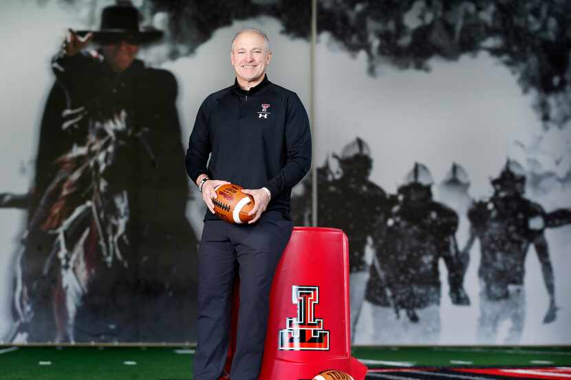 Texas Tech Red Raiders new head football coach Joey McGuire is pictured in their indoor...