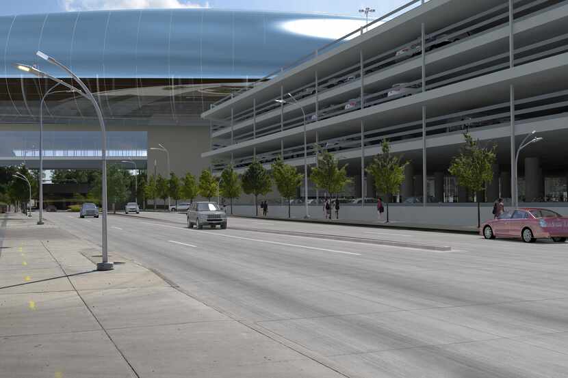 Un modelo digital de la futura estación de l tren de alta velocidad en The Cedars, en Dallas.
