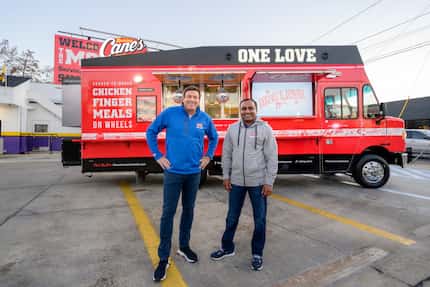Todd Graves, left, and AJ Kumaran are the co-CEOs of Raising Cane's Chicken Fingers. Graves...