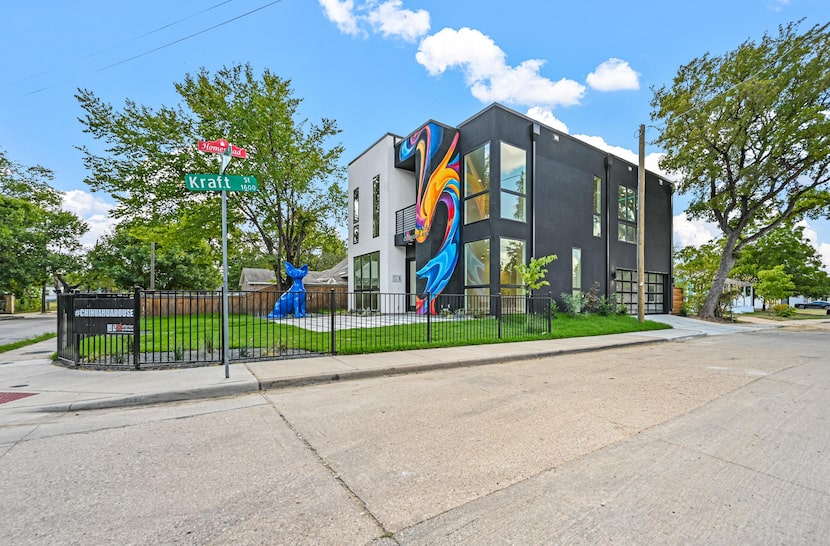 An exterior view of the house at 3415 Chihuahua Ave. in West Dallas.