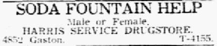 Classified ad posted in The Dallas Morning News on Feb. 6, 1946.