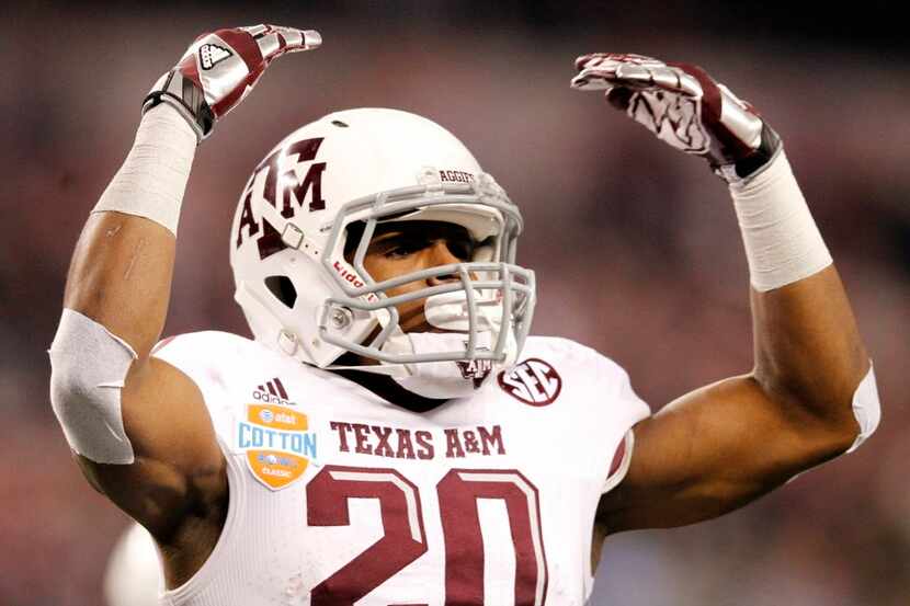 Former Texas A&M Aggies running back Trey Williams (20) has joined the Dallas Cowboys,...