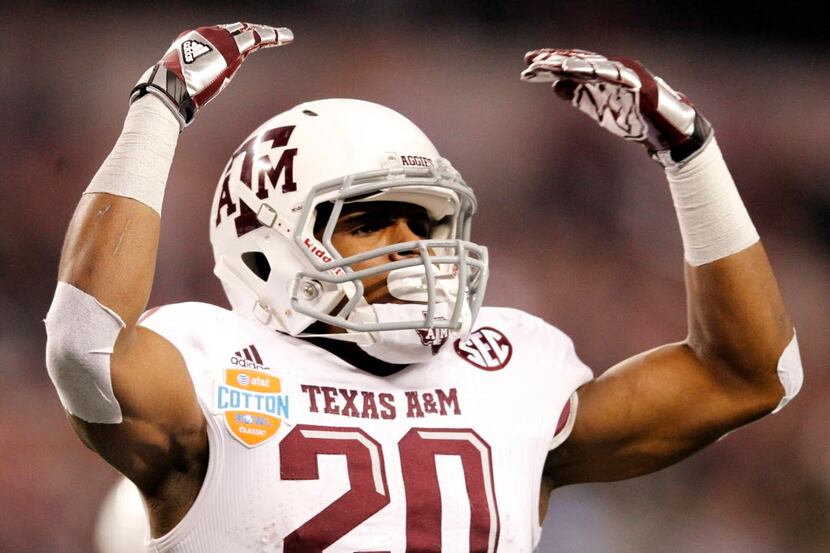 Former Texas A&M Aggies running back Trey Williams (20) will join the Dallas Cowboys,...