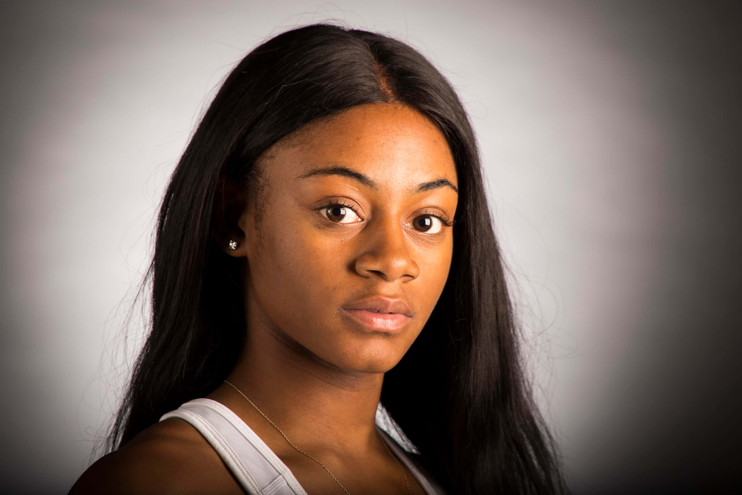 Girls track athlete of the year Sha'Carri Richardson of Carter High School photographed in...