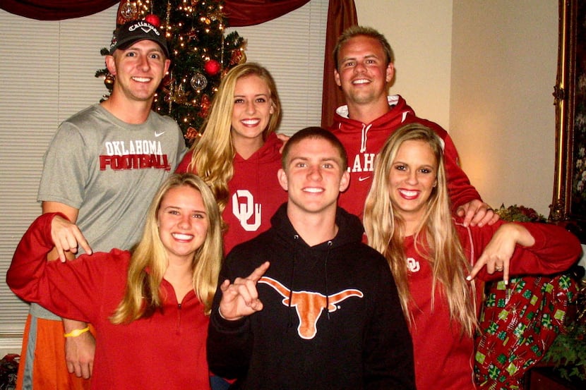 Top row, L-R, brother Tanner Buechele, sister Amber Buechele, brother Garrett Buechele.  ...