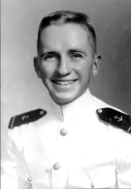A young Ross Perot in his U.S. Naval Academy uniform. 