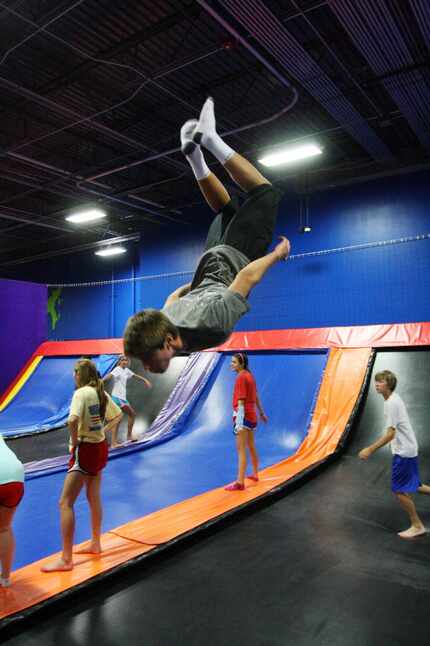 Jumpstreet, indoor trampoline park, offers plenty of opportunities for doing flips.