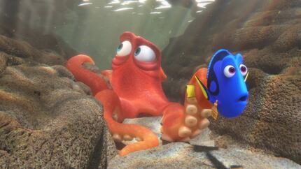 Hank and Dory in a  scene from "Finding Dory." 