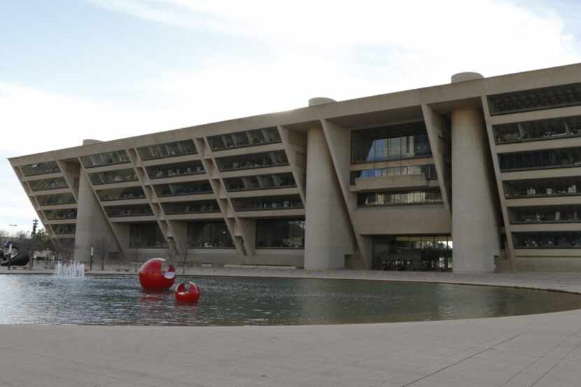 Exterior of Dallas City Hall in downtown Dallas on Friday, January 15, 2016. 