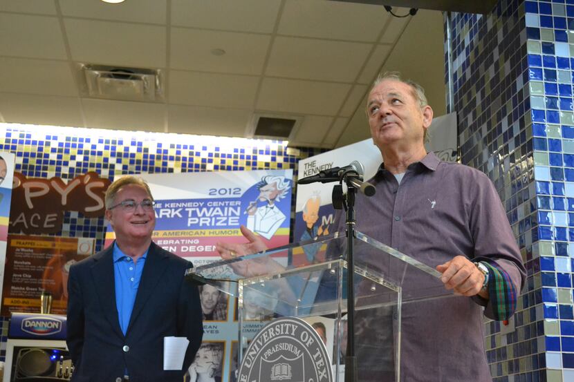 Cappy McGarr listened as the comic Bill Murray spoke Saturday at an Austin  ceremony where...