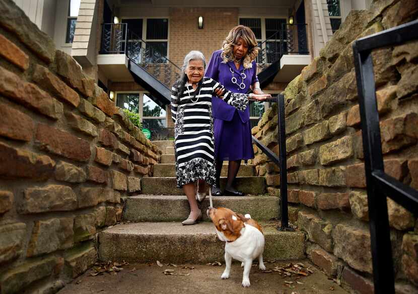 Dallas Morning News photographer Tom Fox photographed Dorothy Jones, then 71, and Lucila...
