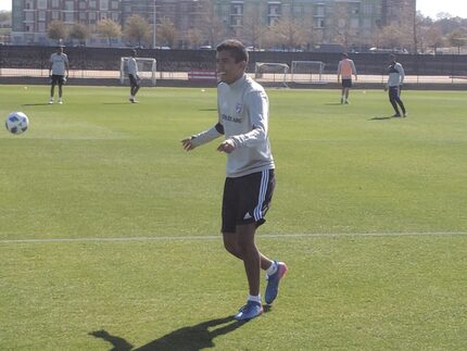 Alejandro, a guest player at FC Dallas training. (3-21-18)