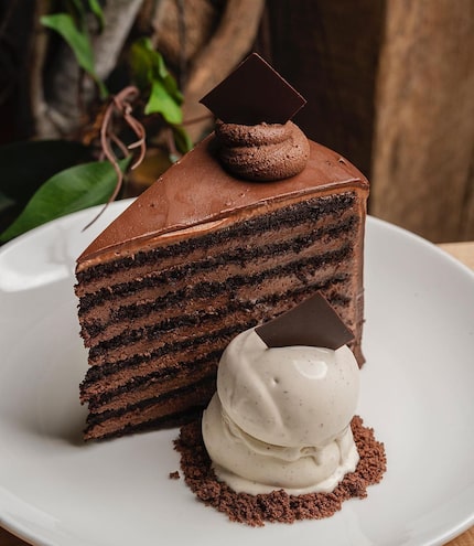 The 16-layer chocolate cake at Avra is a signature dish, the co-founder said. Look for it...