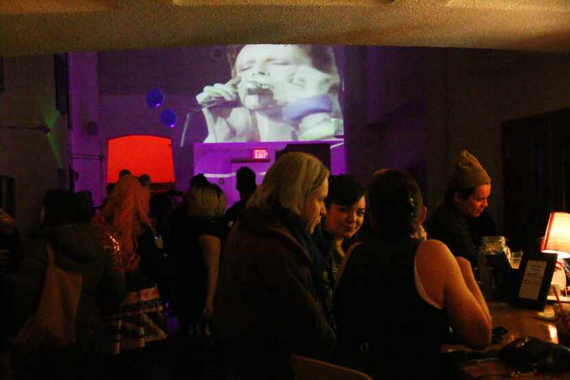 Texas Theater in Oak Cliff held a David Bowie danceparty in celebration of his birthday and...