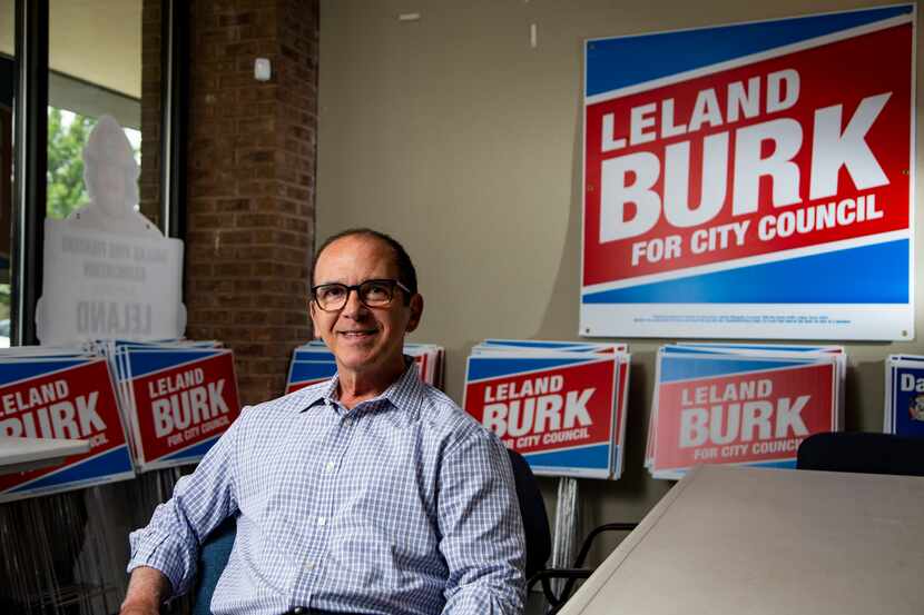 Leland Burk, a Dallas City Council candidate running  
to represent District 13, poses for a...