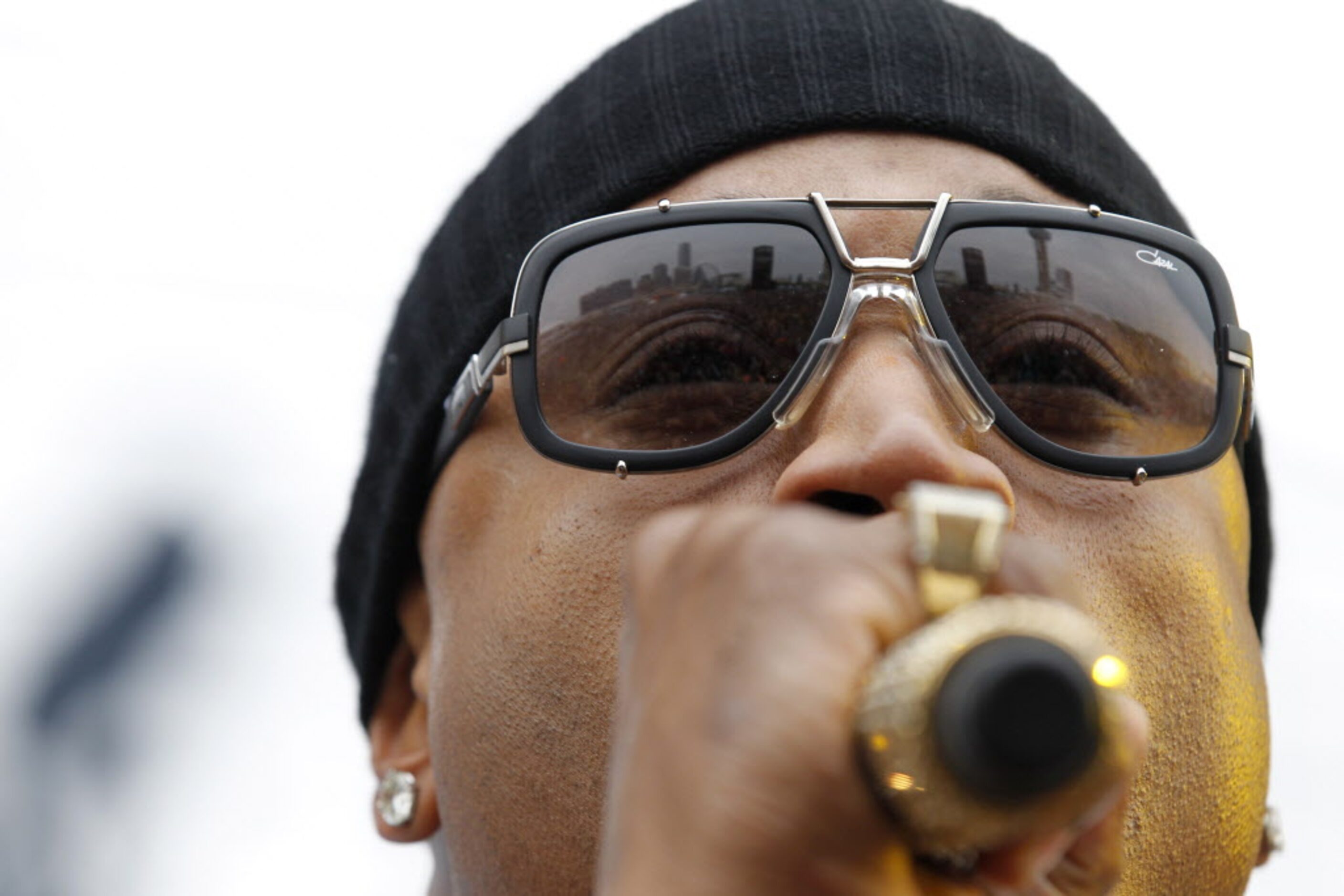 LL Cool J performs during the March Madness Music Festival at Reunion Park in Dallas April...