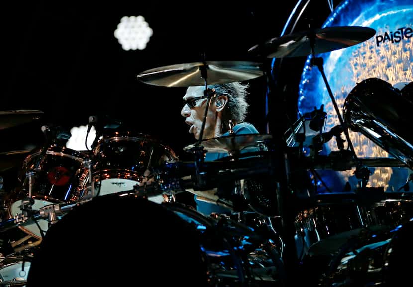Alex Van Halen on drums. Yes, he got a solo. (G.J. McCarthy/The Dallas Morning News)