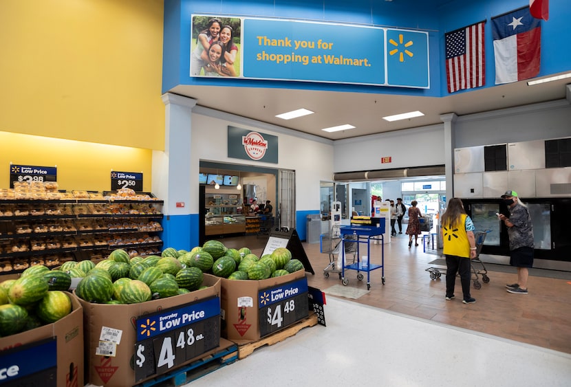 La Madeleine Express is just inside the grocery entrance of the Walmart Supercenter in...