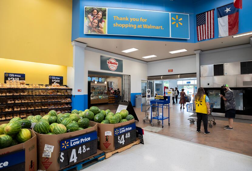 La Madeleine Express is just inside the grocery entrance of the Walmart Supercenter in...