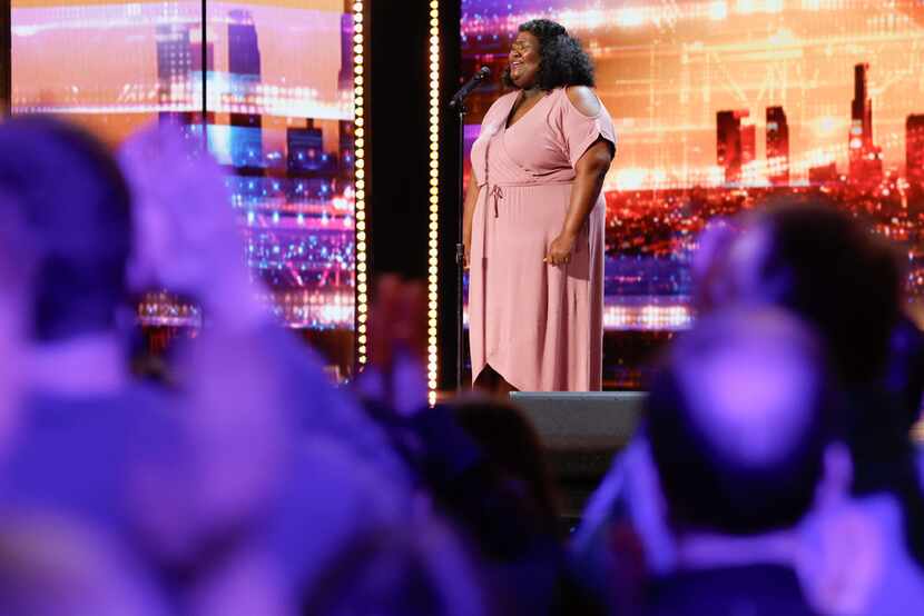 Lachunè Boyd sings in a recent performance on "America's Got Talent." Her vocal performance...