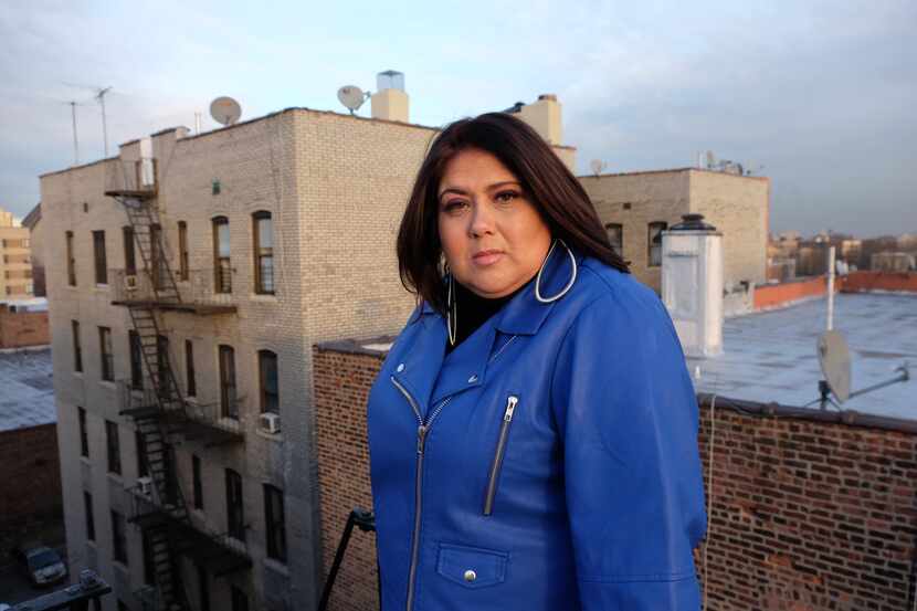 Award-winning playwright Virginia Grise in 2017 on the rooftop of her apartment in the Bronx.