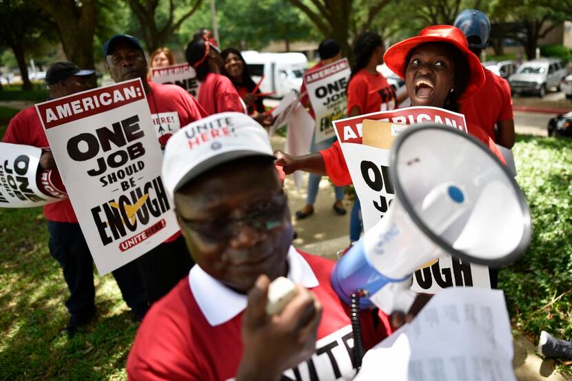 LSG Sky Chefs workers' ire is directed at American Airlines because of the carrier's...