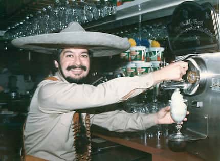 Mariano Martinez, owner of Mariano's Hacienda, is pictured here in 1991 with his frozen...