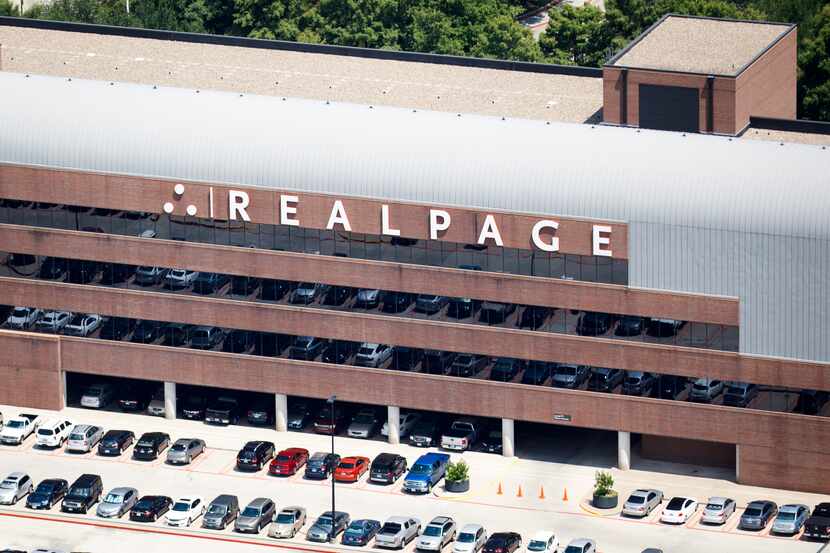 Una vista aérea de RealPage.com, una empresa de Richardson que habría sufrido el robo de...